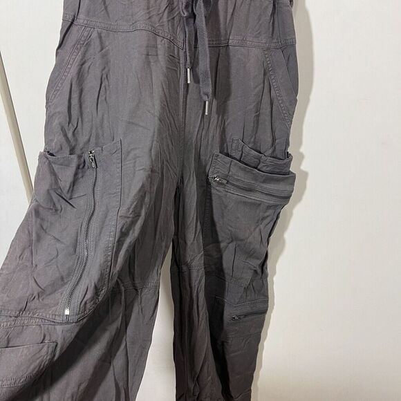 Free People Movement Cargo Overalls Jumpsuit Wide Leg Gray Southern Lights - Picture 4 of 9